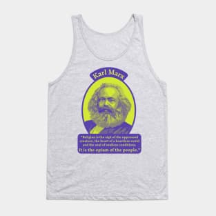 Karl Marx Portrait and Quote Tank Top